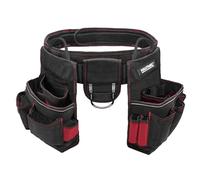 HAUTMEC Heavy-Duty Tool Belt, Electrician Tool Bag with 1680D Durable Oxford, 20-Pockets Work Belt with Adjustable Padded Waist Strap, Hammer Holder - HT0177