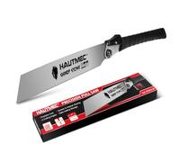 HAUTMEC Japanese Pull Saw, 9“ Foldable Hand Saw with SK5 Steel Blade, Trapezoidal Teeth for Woodworking, Sharp Stone Series, HT0312