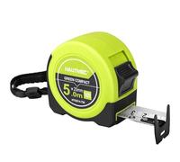 HAUTMEC Measuring Tape Measure 5m/16 FT Retractable with Fractions 1/8, Dual Sided Imperial & Metric ompact, Easy to Read Measurement Tape, HT0314-TM