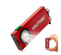 HAUTMEC Mini Flat Flashlight Rechargeable EDC 5 Modes Pocket Magnetic Flashlight Base & Clip Type-C Charging Keychain Slim Led Flashlight for Outdoor, Car Repairing, Camping, Portable Work Light