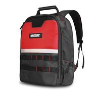 HAUTMEC Portable Tool Backpack with Laptop Compartment, Heavy Duty 1680D Water-Resistant Tool Bag, Padded Straps for Comfortable Carry, Impact-Resistant Base, HT0407