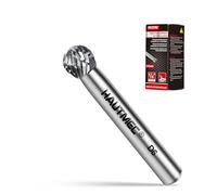 HAUTMEC Premium Tungsten Carbide Rotary Burr with 1/4" Shank, 6MM Ball Head Double Cut Rotary File, Expert Die Grinder Bits for Metal Carving, Grinding, Engraving & Deburring - HT0449