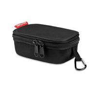HAUTMEC Small Hard Tool Storage Case, Heavy-Duty 1680D Tool Bag with EVA Molded Base, PE Reinforced Top & Waterproof Bottom, Dual Zipper Compact Organizer for Small Parts & Electronic Devices - HT0402