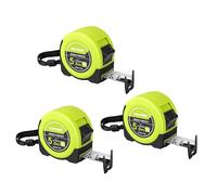 HAUTMEC Tape Measure 5m/16ft with Dual Scale Metric and Imperial 1/8 Fractions Measuring Tape Compact Economical for Home DIY Renovations Crafting Quick Fixes HT0314-3PC