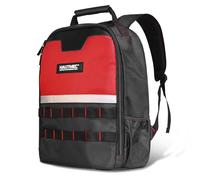 HAUTMEC Tool Backpack with Laptop Compartment, Heavy-Duty 1680D Water-Resistant Tool Bag with Reinforced Hard Base, Double Zipper, Widened Padded Straps for Technicians & Contractors - HT0407