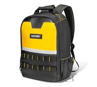 HAUTMEC Tool Backpack with Laptop Compartment, Heavy-Duty 1680D Water-Resistant Tool Bag with Reinforced Hard Base, Double Zipper, Widened Padded Straps for Technicians & Contractors - HTTBM25058