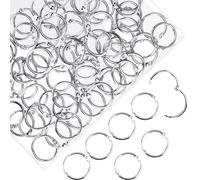 HAUTOCO 100Pcs Binder Rings, 25mm/1 Inch Metal Binding Loose Leaf Binder Rings for Book, Papers, Flash Cards, Index Cards, Office, School, Home