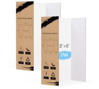 HAUTOCO 36'' x 48'' Trifold Poster Board 2 Pack Large Tri Fold Project Boards White Corrugated Presentation Cardboard for Science Fairs, School Projects, Event Displays, Business