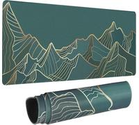 HAUTOCO Abstract Mountain Large Gaming Mouse Pad, 800 x 300 x 3MM Extended Big Mouse Pad with Non-Slip Base and Stitched Edge, Minimalist Computer Keyboard Desk Mat Desk Pad for Gaming Home Office