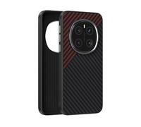 Hauw Case for Honor Magic 7 Pro,Ultra Thin Hard PC Non-Slip Carbon Fiber Pattern Phone Case Compatible with Honor Magic 7 Pro,Black Red