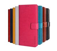 Hauw Case for Realme 14x,Magnetic Closure PU Leather Flip Wallet Phone Case for Realme 14x,Rose Red