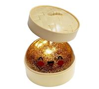 Hauwthg Giant Glitter Dumpling Toy Dumpling Fidget Toy Dumplings Glitter with Steamer Funny Giant Dumplings Squeeze Toy Soft Colourful Dumplings Stress Balls Sensory Toy