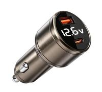 HAUXGOGO Car Charger with Digital Display [USB-C 45W+ USB 55W]