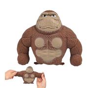HAUZMLL Gorilla Squeeze Toy, Gorilla Stress Relief Toy for Adults, Brown Stretchable Squeeze Toy for Anxiety Relief & Hand Exercise