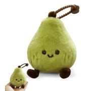 HAUZMLL Plush Green Pear Keychain, Soft Fruit-shaped Doll Pendant for Car & Bag Charm, Cute Plump Green Pear Ornament, Fashionable Accessory for Daily Use & Fruit-themed Party Decor