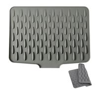 HAUZMLL Silicone Draining Mat, Silicone Dish Drying Mat Non-Slip Sink Drainer Mat, Reusable Non-Slip Silicone Draining Board Mat for Multiple Usage, Dishwasher Safe