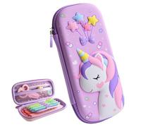 HAUZMLL Unicorn Pencil Case, Teen-Friendly 3D EVA Pencil Pouch, Purple Unicorn Design, School Supplies & Back-to-School Gifts for Teens