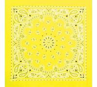 Hav-A-Hank Novelty Bandana - Neon Yellow Paisley, 22" W x 22" L