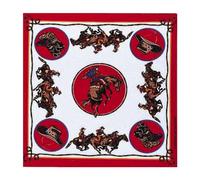 Hav-A-Hank Rodeo Cowboy Red Bandanna, 22x22, Made in USA, Giddy up cowfolk, Printed on one side