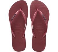 Hav Slim Logo Metallic Flip Flops burgundy
