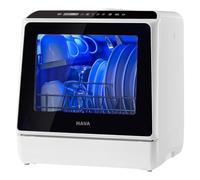 HAVA Table Top Dishwasher, 6 Programmes Mini Dishwasher, No Hookup Needed | 5L Built-In Tank & Inlet Hose for Water Supply, Baby Care Mode and Heated Air Drying for Apartments & Motorhomes