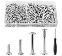 HavaCue 156Pcs M4 Cupboard Joining Bolts Screws, Cabinet Connectors 31-40mm