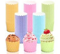 HavaCue 160 Pcs Dots Cupcake Cases, Cake Cases for Baking, Pink Green Blue Yellow Purple Cupcake Liners, Muffin Case Paper for Cake Candy Nuts Dessert Wedding Birthday Party Holiday Christmas