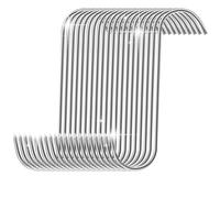 HavaCue 20 PCS Meat Hooks, 18CM Stainless Steel Butchers Hooks, Silver Meat Hooks for Hanging, Metal S Hooks Heavy Duty for Kitchen, Smoking Room, Market, Meat Processing, Barbecue, Bacon