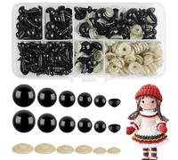 HavaCue 260 Pcs Safety Eyes for Crochet, 6-12mm Crochet Eyes, Black Eyes for Crochet, Safety Eyes for Amigurumi, Teddy Eyes with Washers DIY Crafts