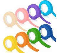 HavaCue 8 Coloured Tape - 15MM*12M & 20MM*12M Coloured Masking Tape for Arts, Crafts, Murals & Paintings