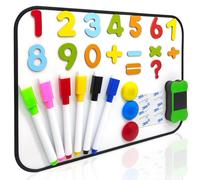 HavaCue Dry Erase 30 x 21 CM Whiteboard, Magnetic Small Whiteboard, A4 whiteboard, Double Sided White Board with Magnetic Numbers, Double Sided Adhesive, Magnet, Erasable Pen, Sponge