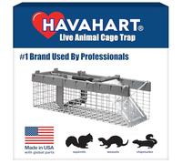 Havahart 1026 Small 1-Door Humane Live Catch and Release Animal Trap for Squirrels, Weasels, Chipmunks, and Small Animals,White
