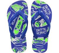 Havaianas Kids Athletic, White/Marine Blue, 3.5/4
