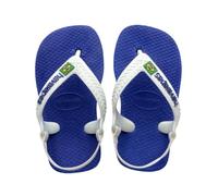 Havaianas Baby Brasil Logo II Unisex baby Flip Flop, Marine Blue, 1/2 Child UK
