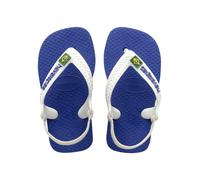Havaianas Baby Brasil Logo II Unisex baby FlipFlop Marine Blue 6 UK Child