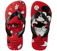 Havaianas Boy's Unisex Kids Top Disney Flip-Flop, Ruby Red/Black, 12 UK Child