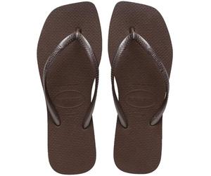 Havaianas - Brasil Classic Flip Flops, Comfortable and Durable, Tribute to the 1998 World Cup, Brazil Flag Straps, Non-Slip Soles with Brazil Stripes, Unisex Adults, dark brown, 35 EU