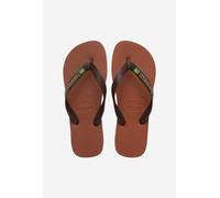 Brasil Logo Flip Flops Brown
