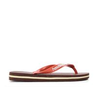 Havaianas Unisex Brasil Logo Flip Flops, Dark Brown Ceramic, 1/2 UK