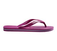 Havaianas - Brasil Logo, Chanclas Icónicas, Cómodas y Duraderas, Tiras con Bandera de Brasil y Suela Antideslizante con Franjas de Colores, Adultos Unisex, Rose Gum, 2/2.5