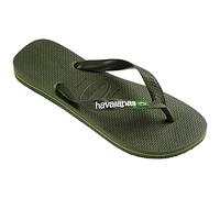 Boys Brazil Logo Flip Flops in Green
