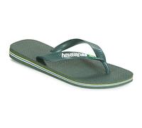 Havaianas - Brasil Logo, Chanclas Icónicas, Cómodas y Duraderas, Tiras con Bandera de Brasil y Suela Antideslizante con Franjas de Colores, Adultos Unisex, Green Olive, 4.5/5