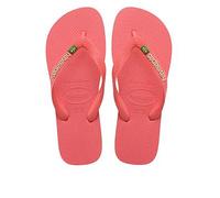 Havaianas Brasil Logo Flip Flop - Tropical Coral, Orange, Size 5, Women Orange