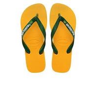 Havaianas Brasil Logo Flip Flop, Yellow, Size 3-4, Women Yellow