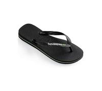Havaianas Brasil Logo Flip Flops Black EU 45-46