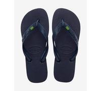 Havaianas Brasil Logo Flip Flops Blue - 35-36
