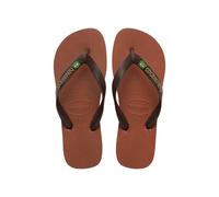 HAVAIANAS Brasil Logo Flip Flops Brown Mix