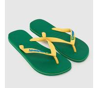 Havaianas Brasil Logo Sandals in Green Multi UK 8 (EU 43)