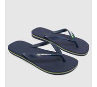 Havaianas Brasil Logo Flip Flops EU 45-46 Navy Blue