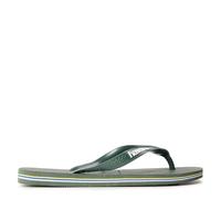 Havaianas Brasil Logo Unisex Adults FlipFlop Green Olive 4.5/5 UK